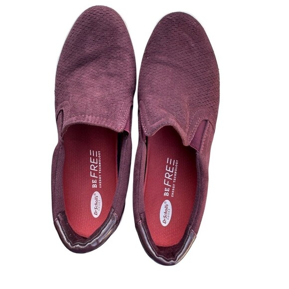 Dr. Scholl's Shoes - Dr Scholls Madison Burgundy Microsuede Slip On Sneakers Womens 7.5M BeFreeEnergy